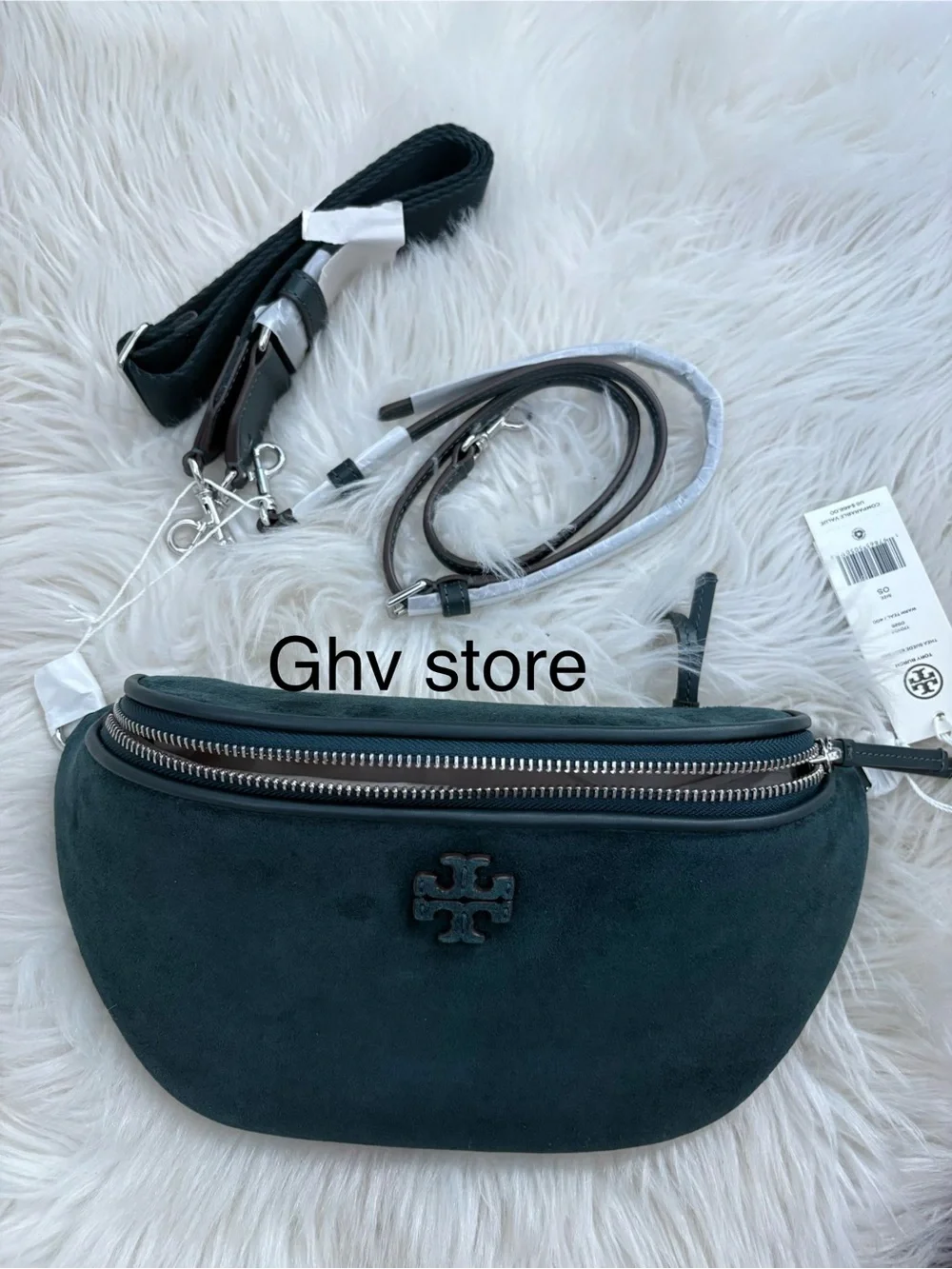 Tory Burch Thea Suede Belt Bag Fanny Pack in Warm Teal NWT